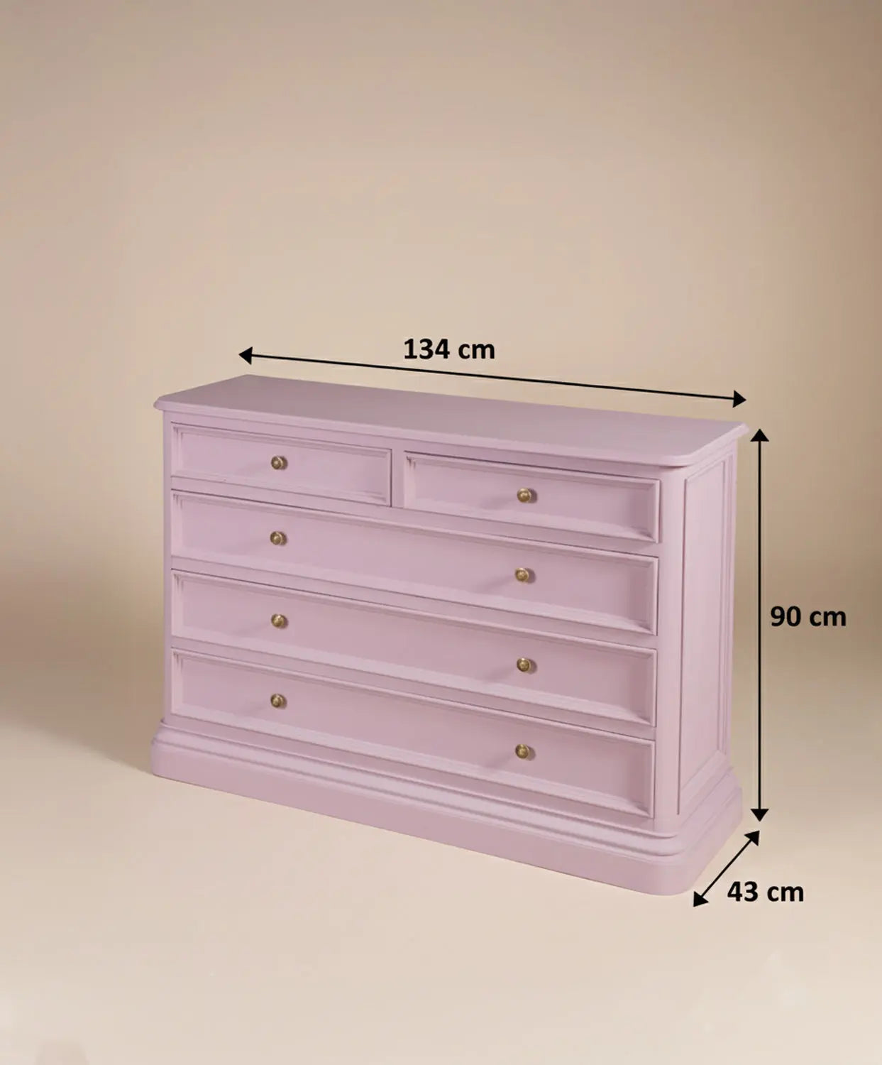 Conjunto de cómoda y mesitas de noche Aurora Antique arte y decoracion