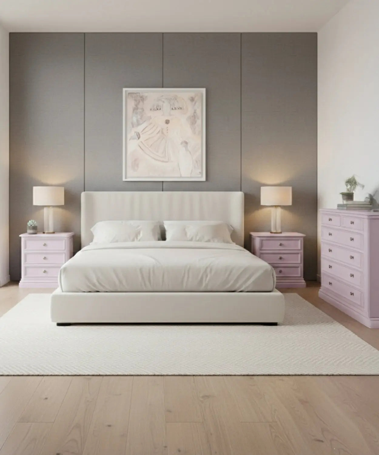 Conjunto de cómoda y mesitas de noche Aurora Antique arte y decoracion