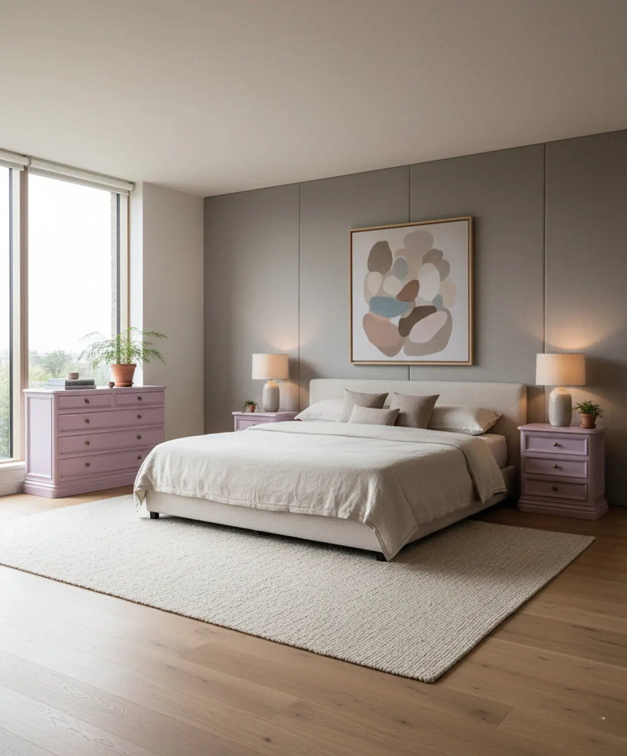 Conjunto de cómoda y mesitas de noche Aurora Antique arte y decoracion