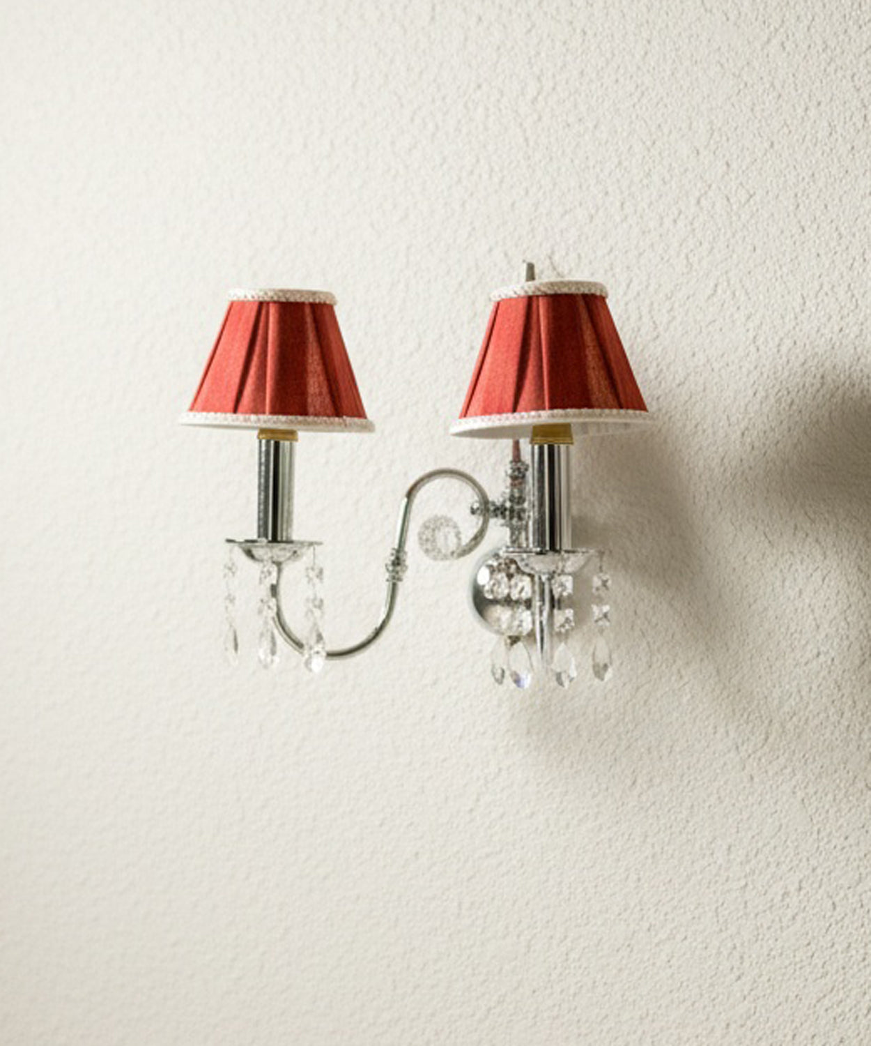 Aplique de pared cromado dos luces