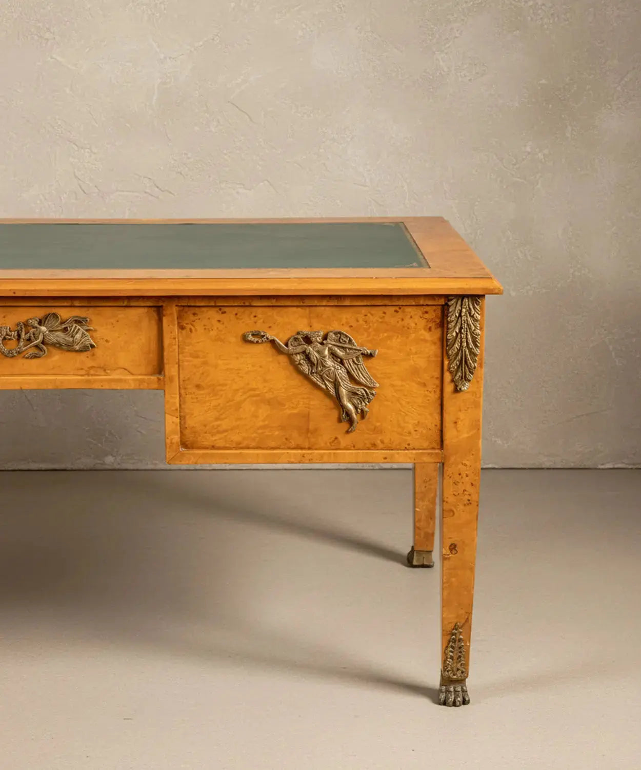 Escritorio de despacho estilo imperio en madera de raíz Antique arte y decoracion