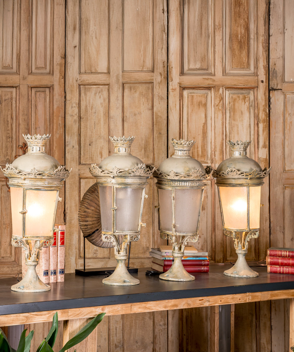 Antique wrought iron lantern