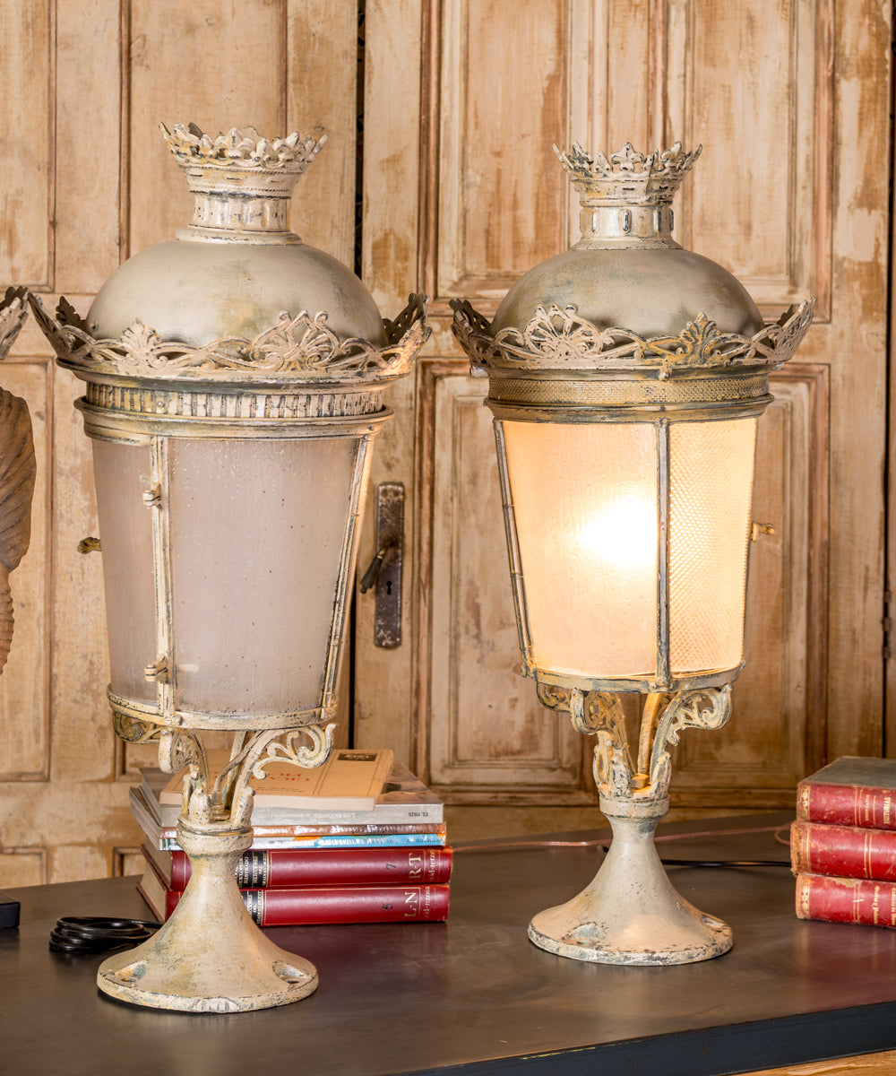 Antique wrought iron lantern