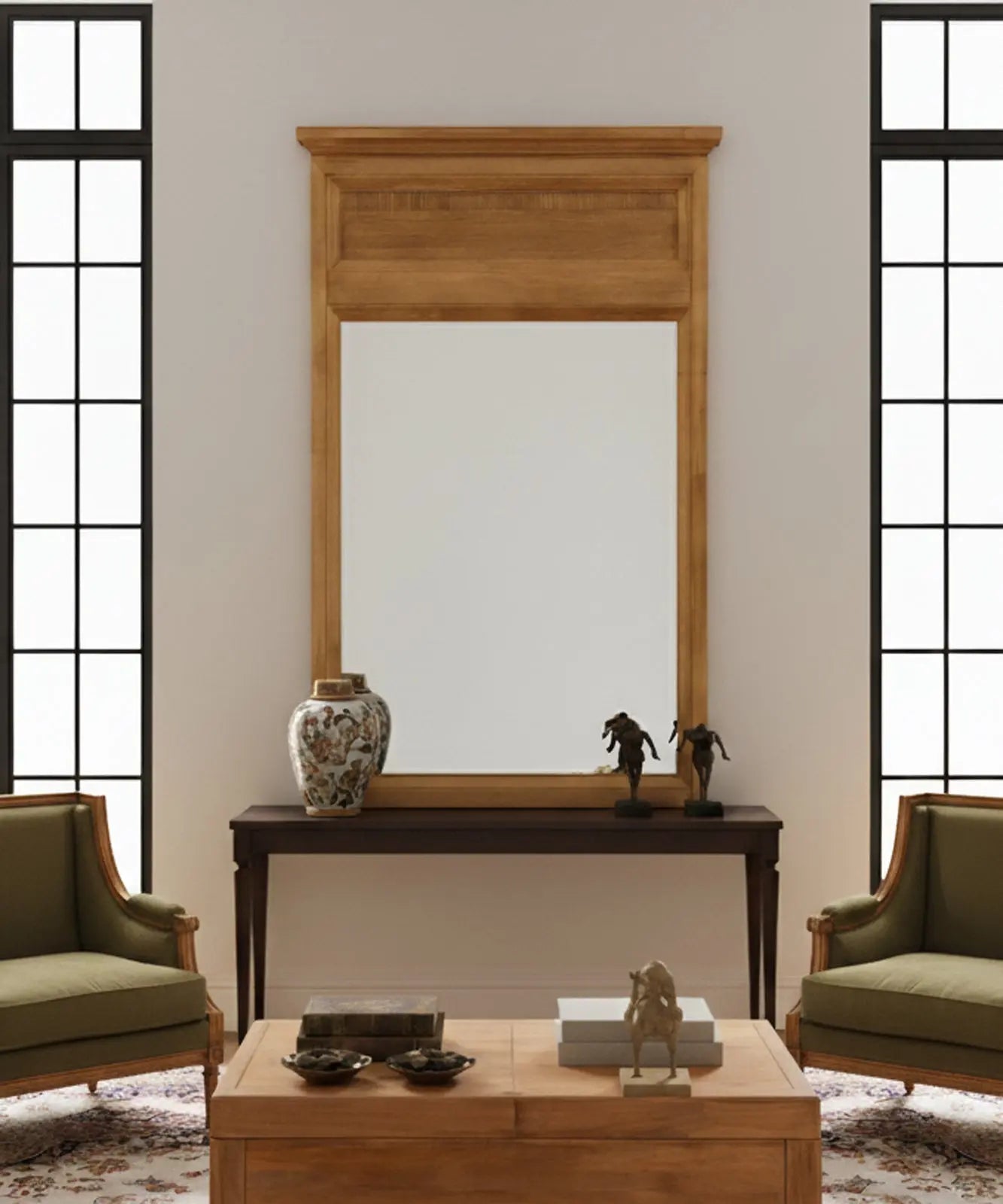 Espejo Trumeau roble Antique arte y decoracion