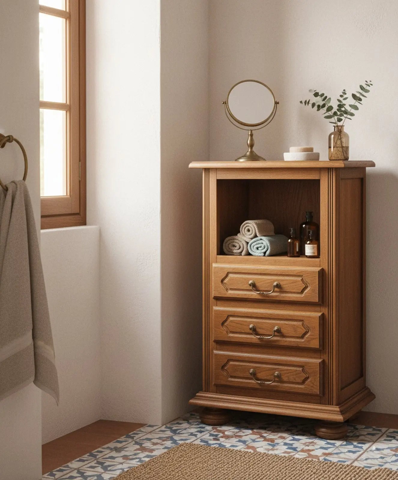 Mueble auxiliar de roble Antique arte y decoracion