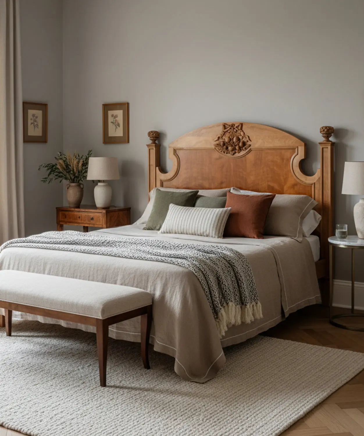 Cabecero de madera estilo Luis XVI Antique arte y decoracion