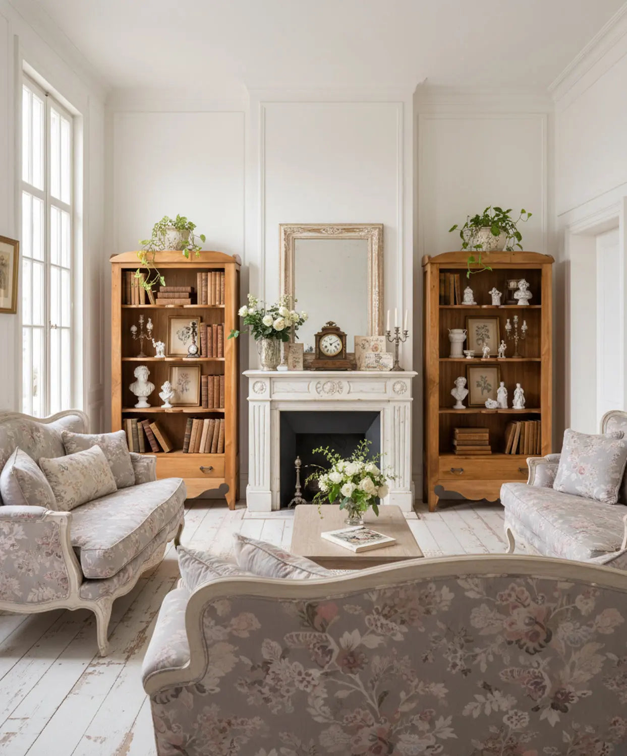 Librería de madera Julia Antique arte y decoracion