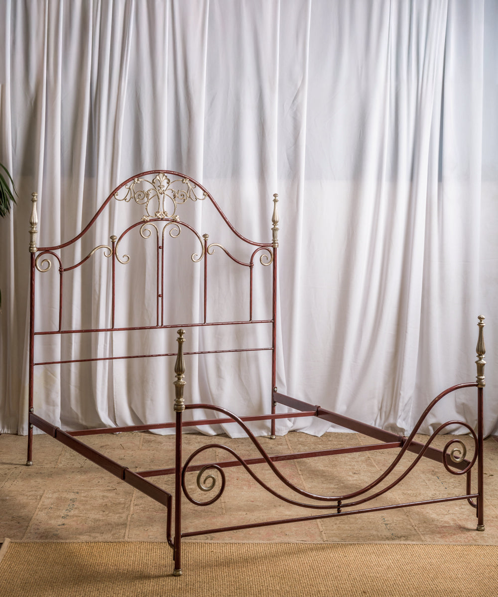 Handcrafted wrought iron bed