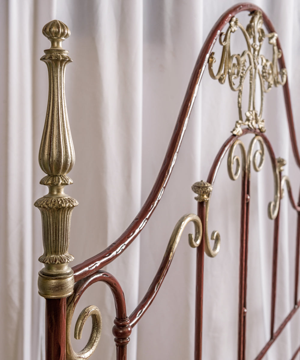Handcrafted wrought iron bed