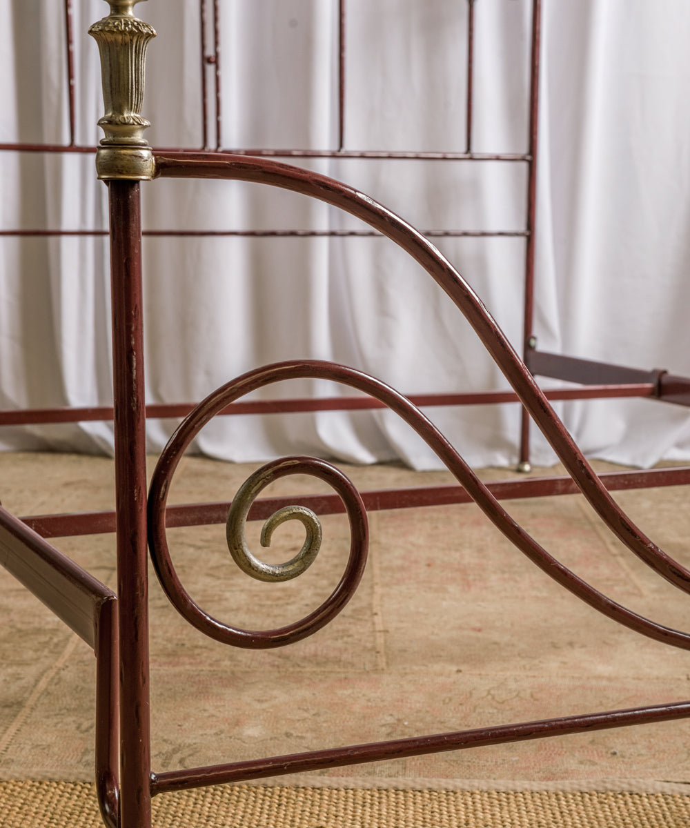 Handcrafted wrought iron bed