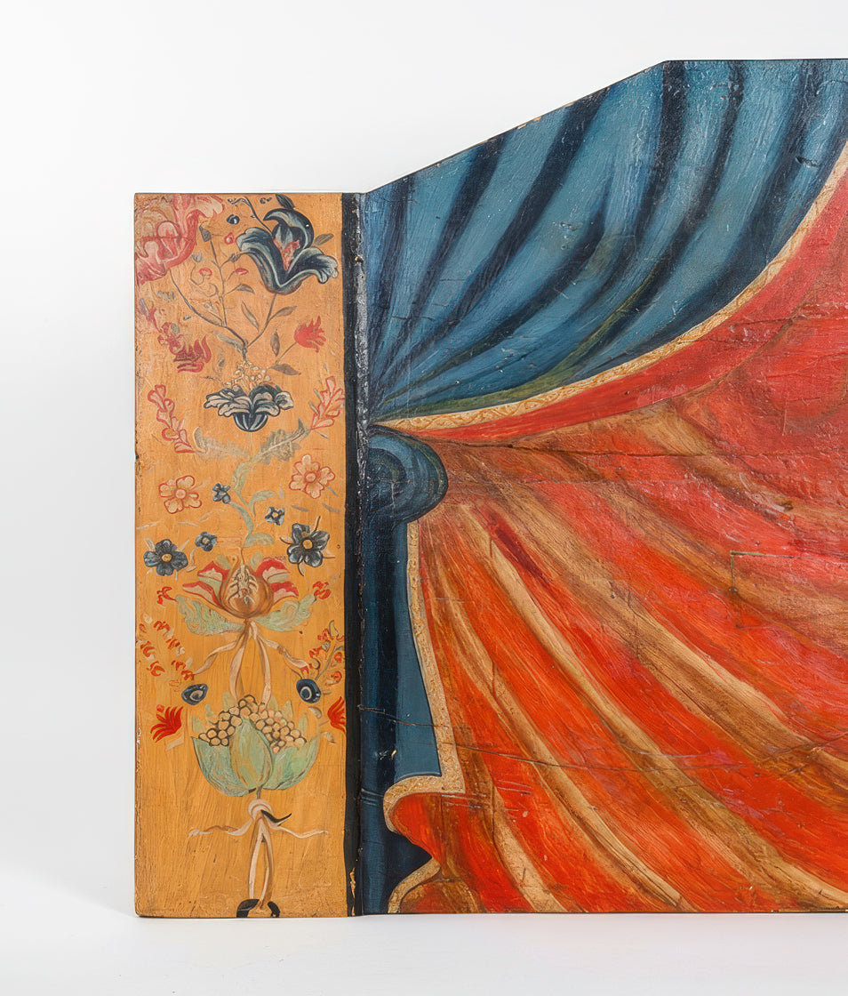 Cabecero antiguo pintado