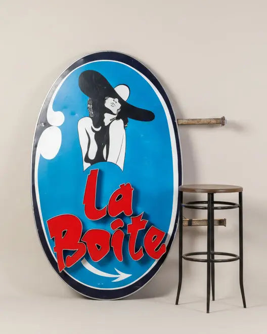 Cartel luminoso vintage La Boite Antique arte y decoracion