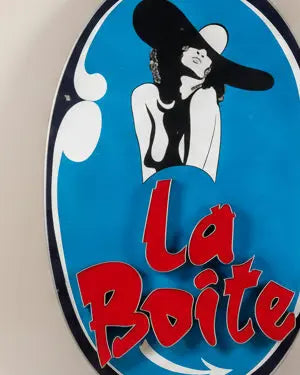 Cartel luminoso vintage La Boite Antique arte y decoracion