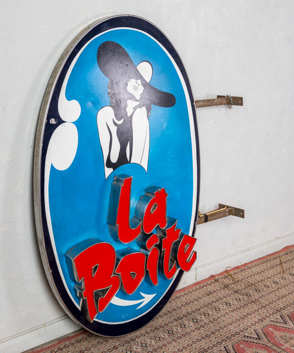 Cartel luminoso vintage La Boite