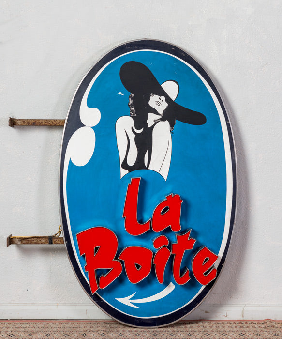 Cartel luminoso vintage La Boite
