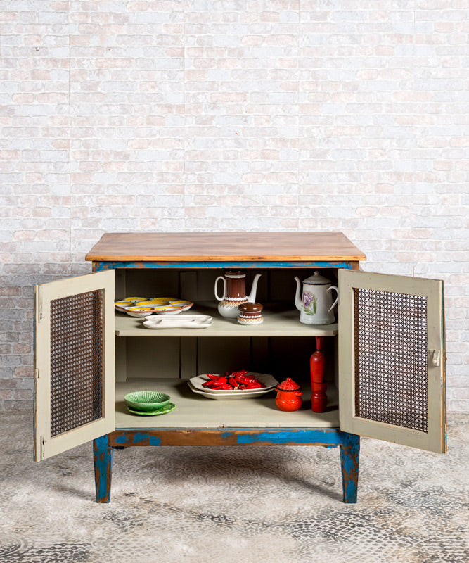 Ocaña antique industrial island table