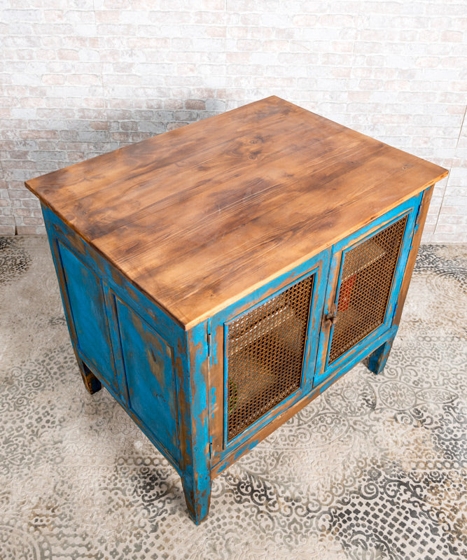 Ocaña antique industrial island table