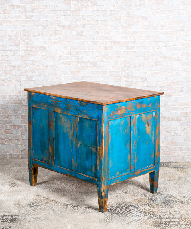 Ocaña antique industrial island table