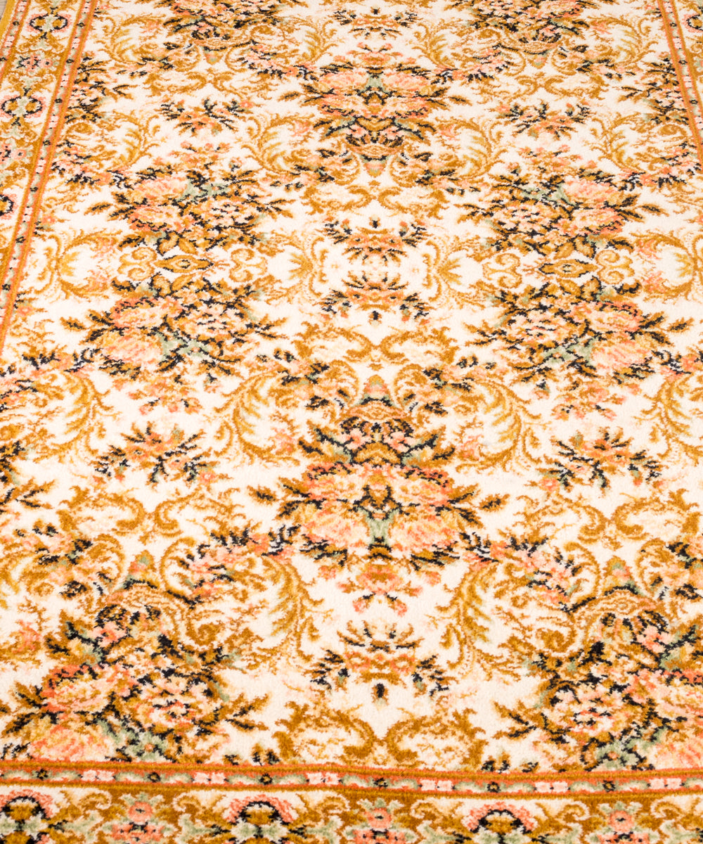 Alfombra de lana de diseño floral