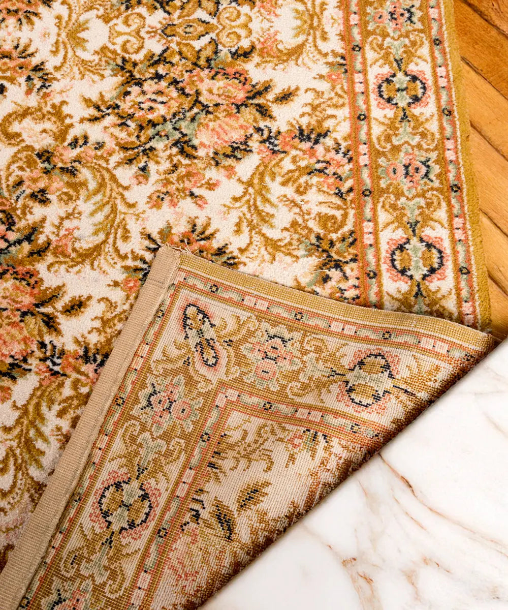 Alfombra de lana de diseño floral Antique arte y decoracion