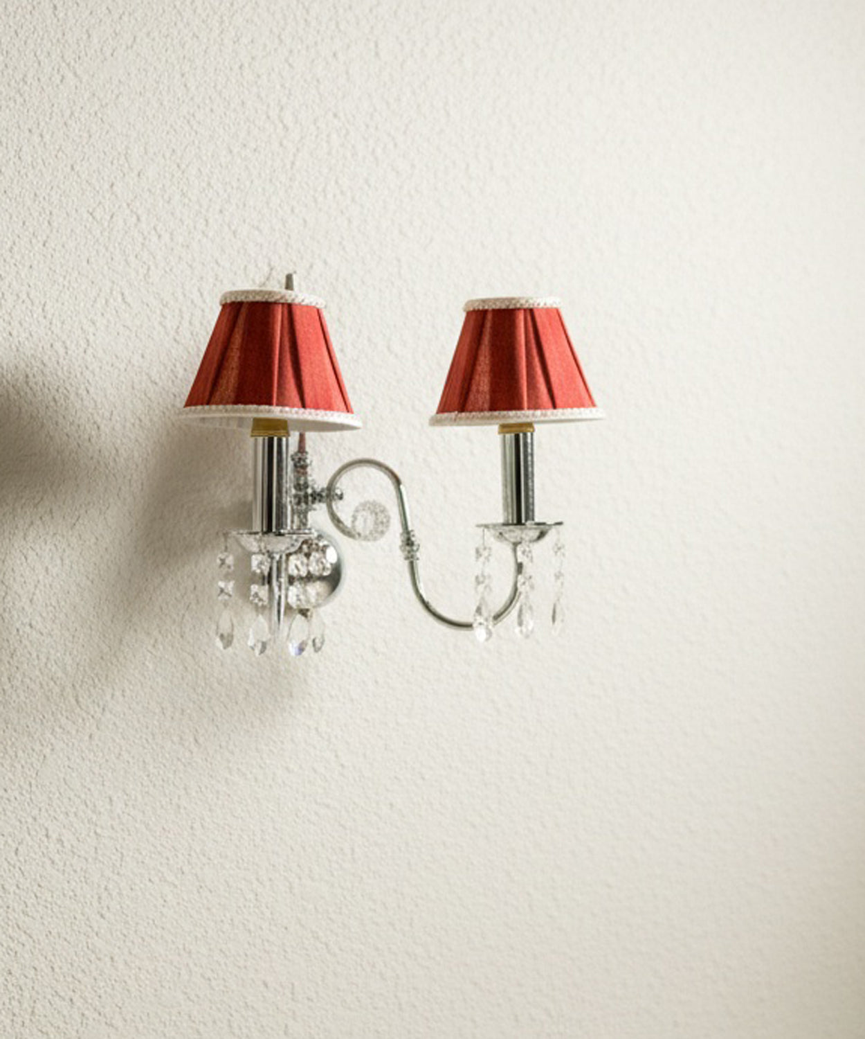 Aplique de pared cromado dos luces