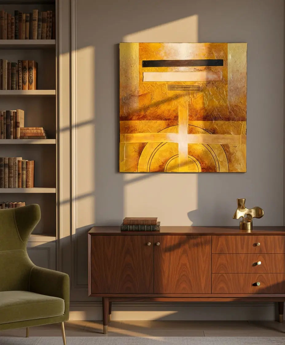 Pintura abstracta "Crucero" Antique arte y decoracion