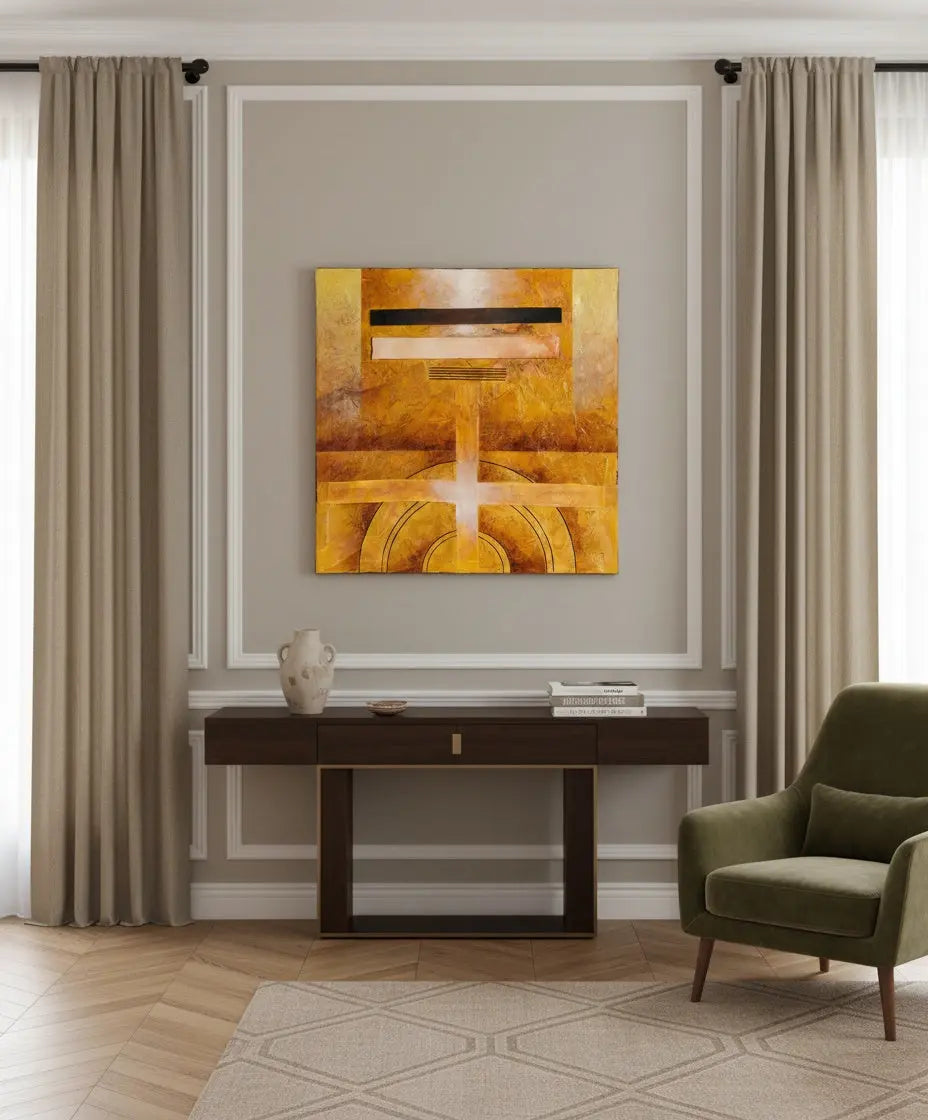 Pintura abstracta "Crucero" Antique arte y decoracion