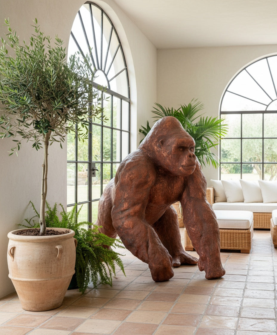 Large gorilla sculpture