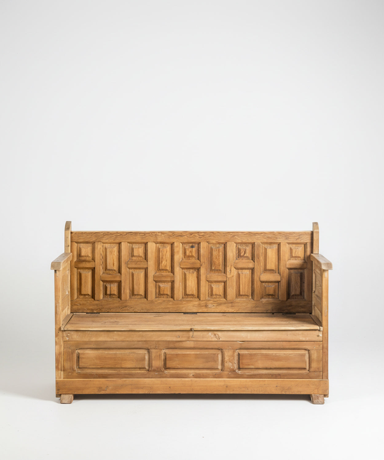 Banco escaño rústico de madera