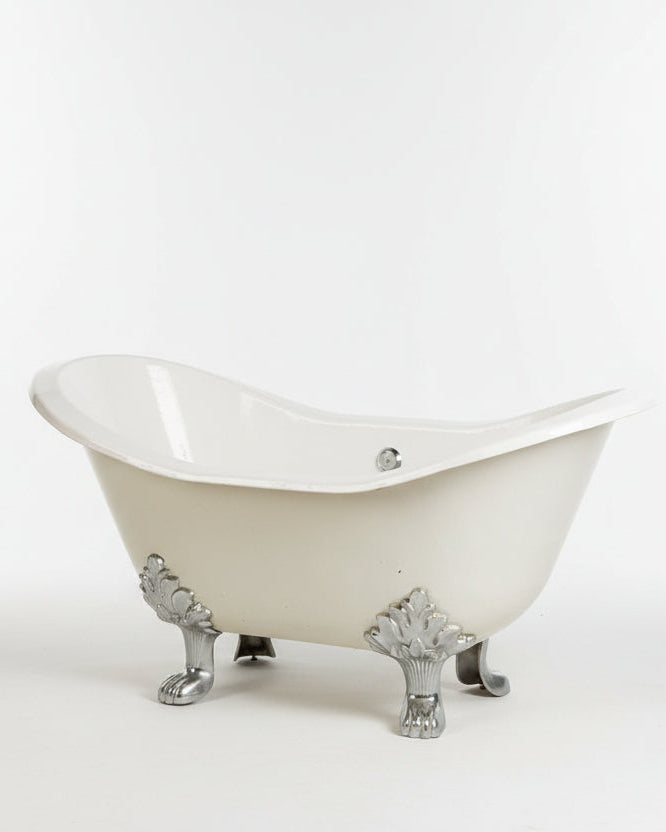 bañera de hierro fundido vista lateral