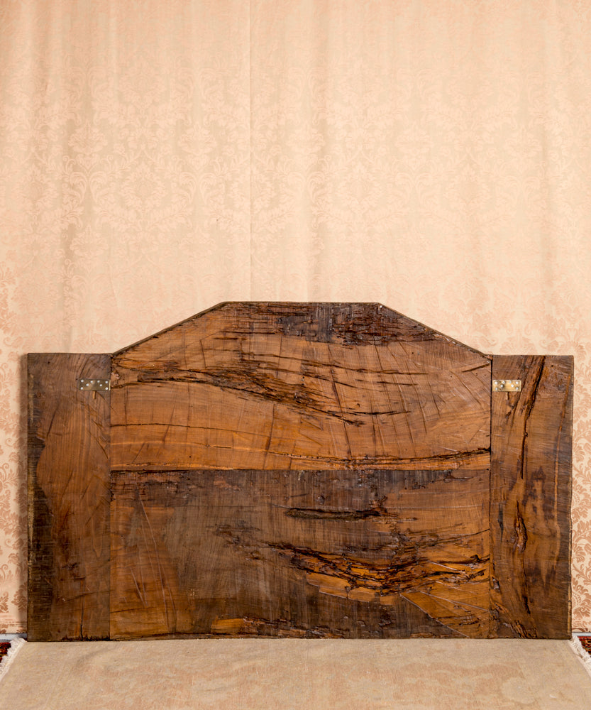 Antique painted headboard