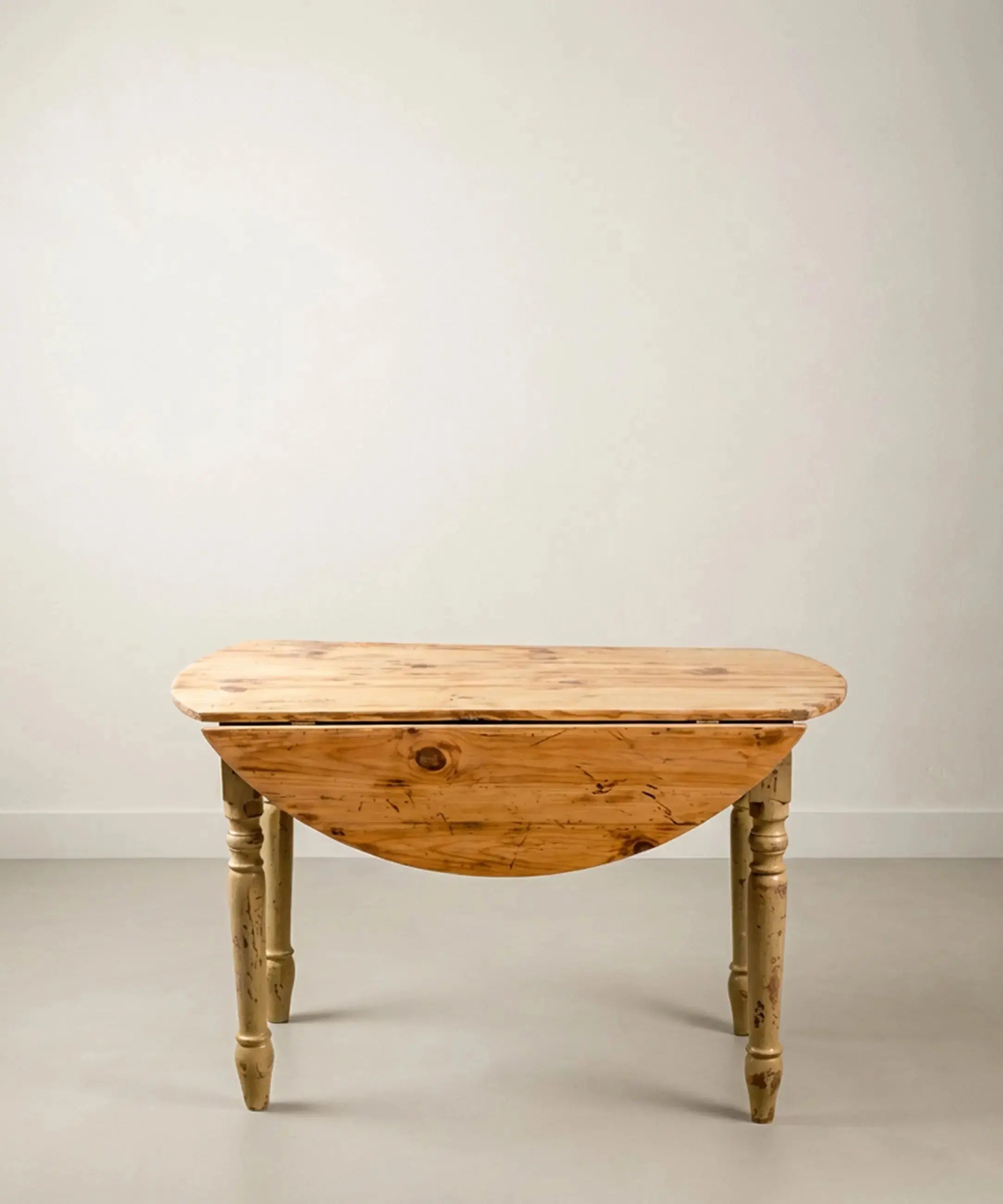 Mesa rústica de alas abatibles en pino Antique arte y decoracion