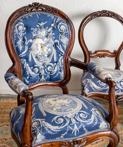 Antique Elizabethan set of armchairs and chairs