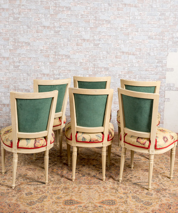 Set of 6 Louis XVI style chairs