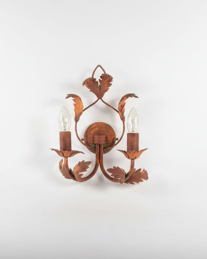 Pair of antique Chaudon metal wall lights