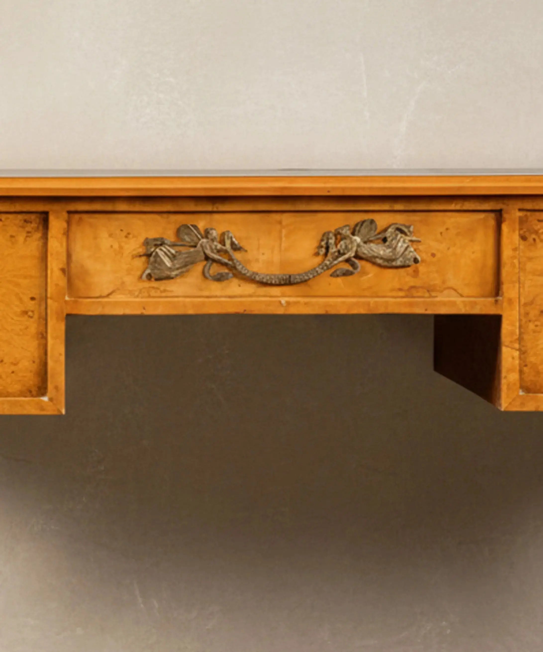 Escritorio de despacho estilo imperio en madera de raíz Antique arte y decoracion