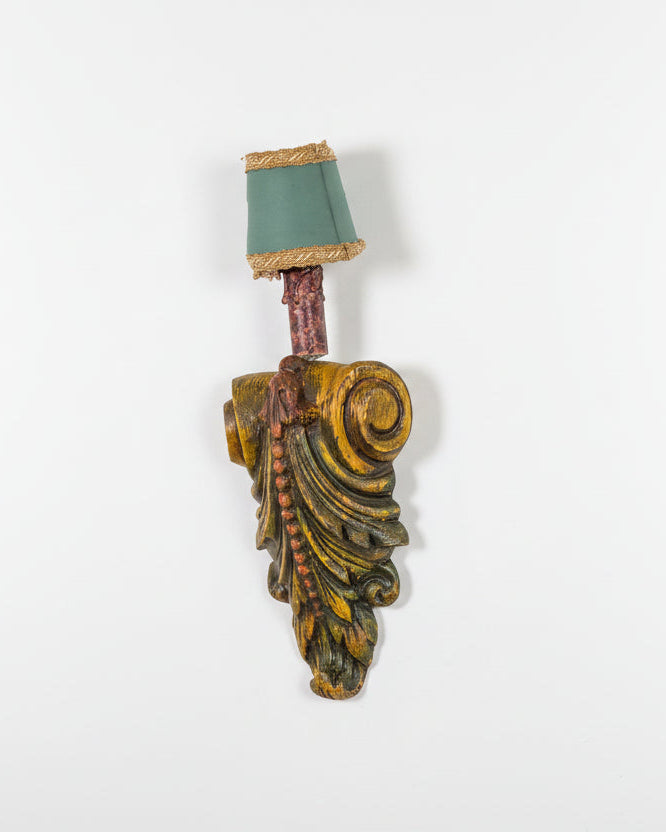 Pair of Narbonne polychrome wall lights