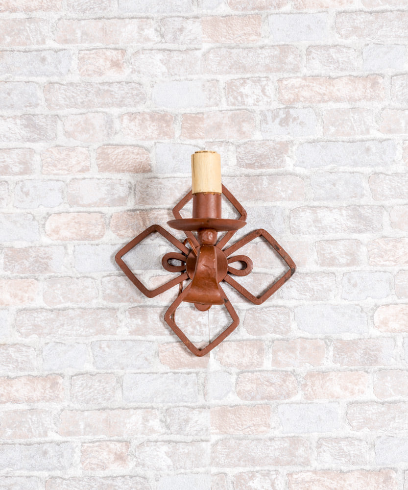 Antique wrought iron wall light