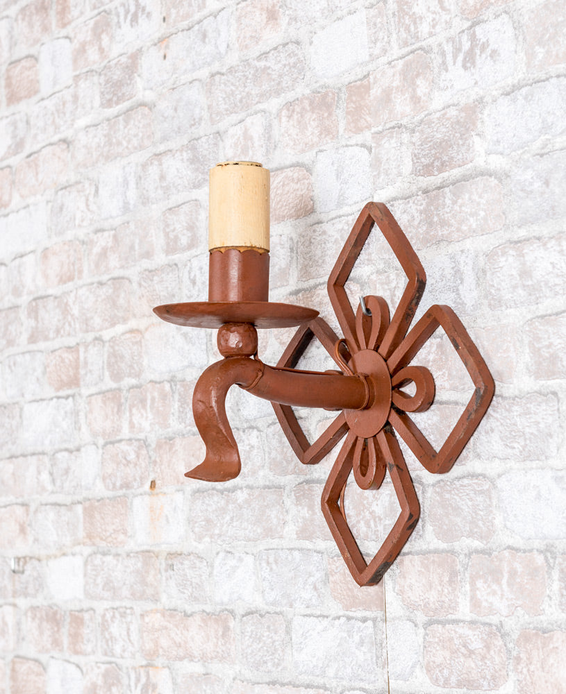 Antique wrought iron wall light