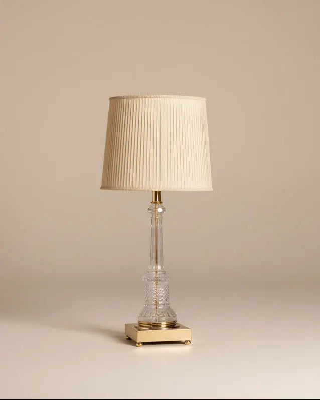 Lámpara de sobremesa con base de cristal Antique arte y decoracion