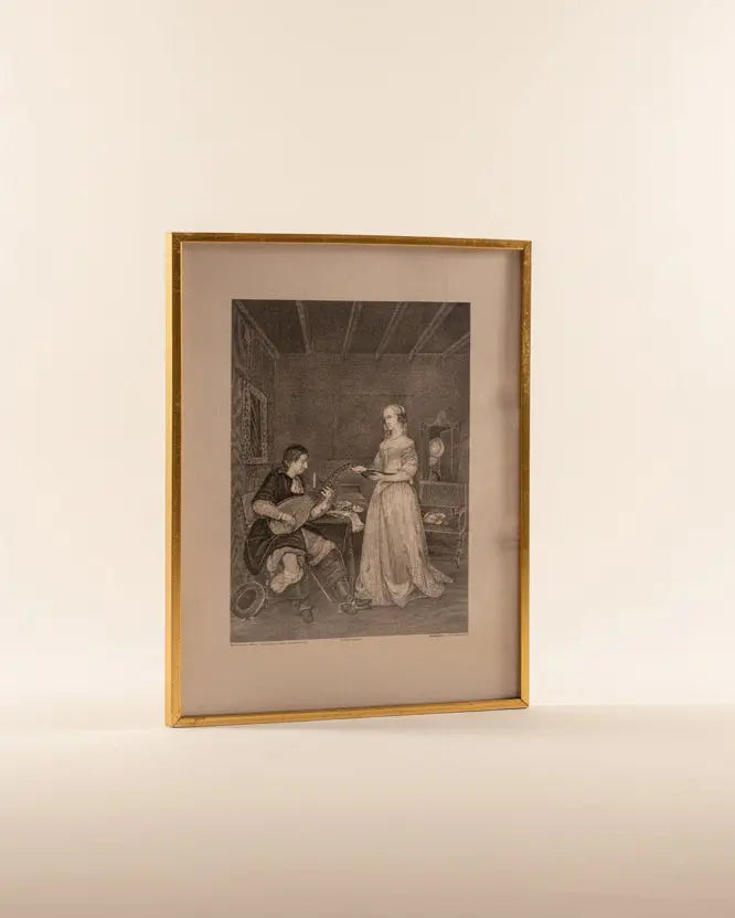 Pareja de litografias clásicas Antique arte y decoracion