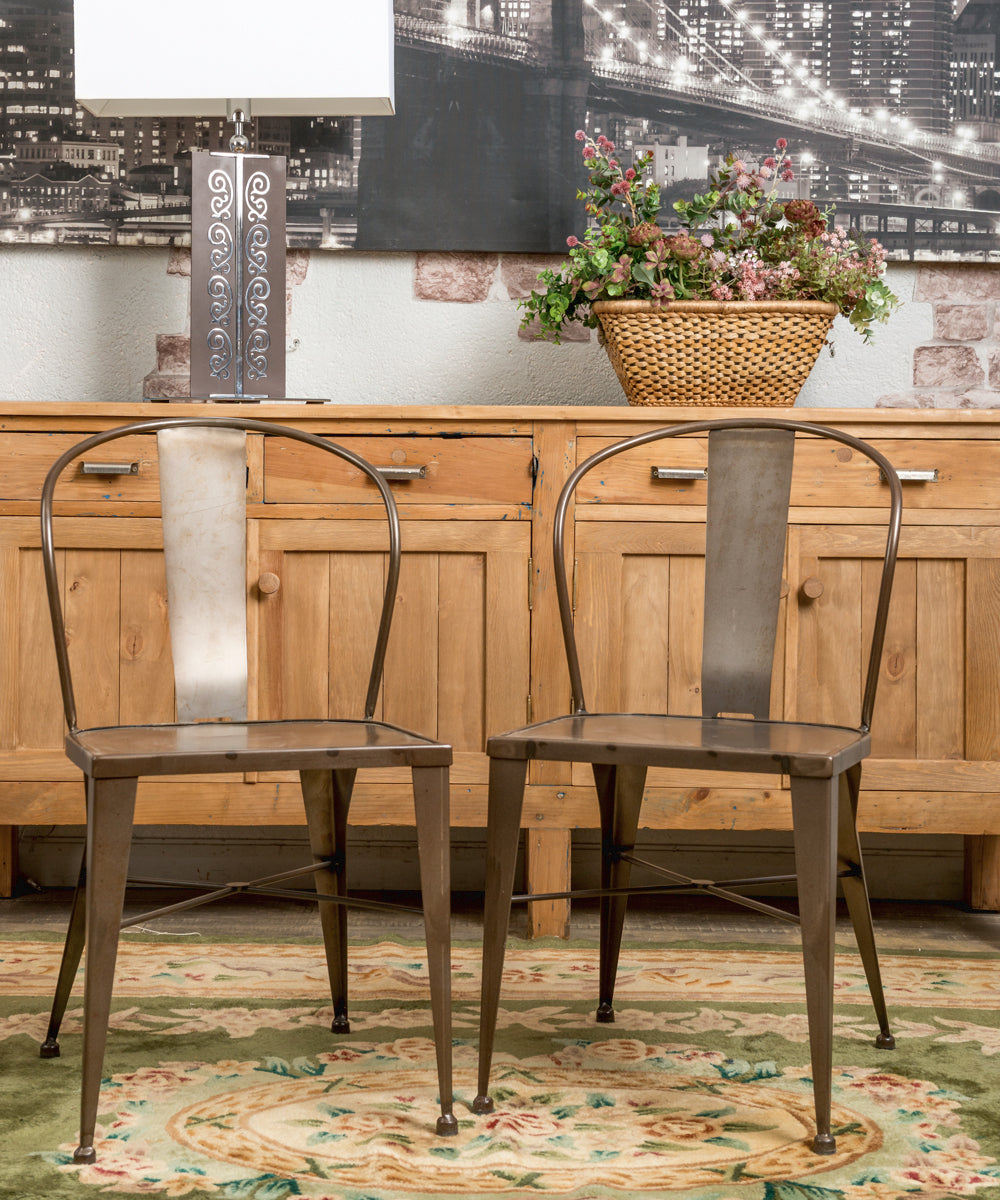 Pair of industrial chairs, Tolix design