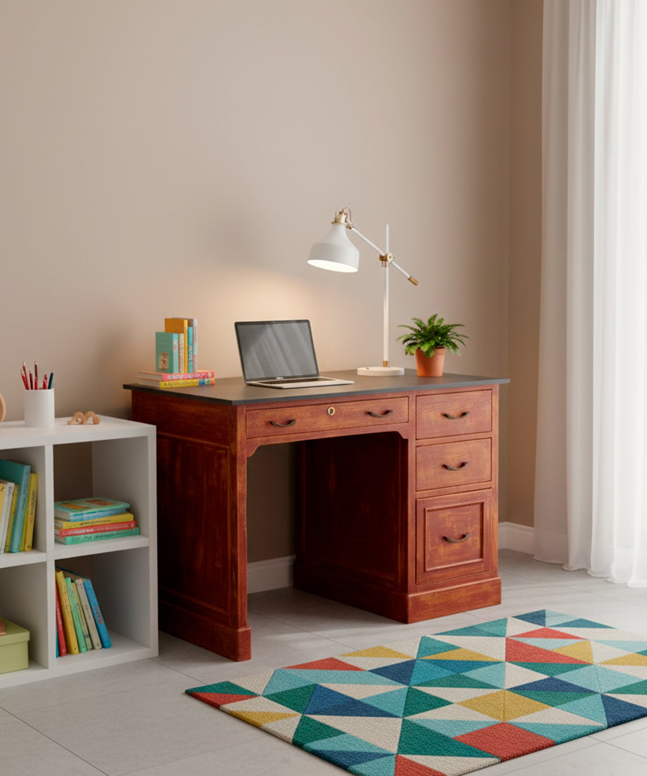 Antique Belchite Oak Desk