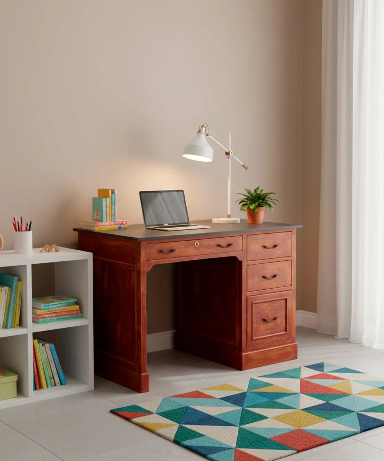 Escritorio antiguo de roble La Roda Antique arte y decoracion