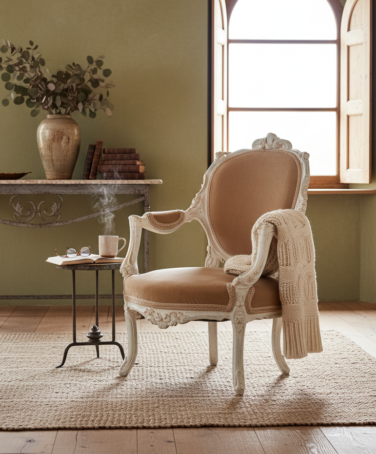 sillon antiguo Lui xv lateral