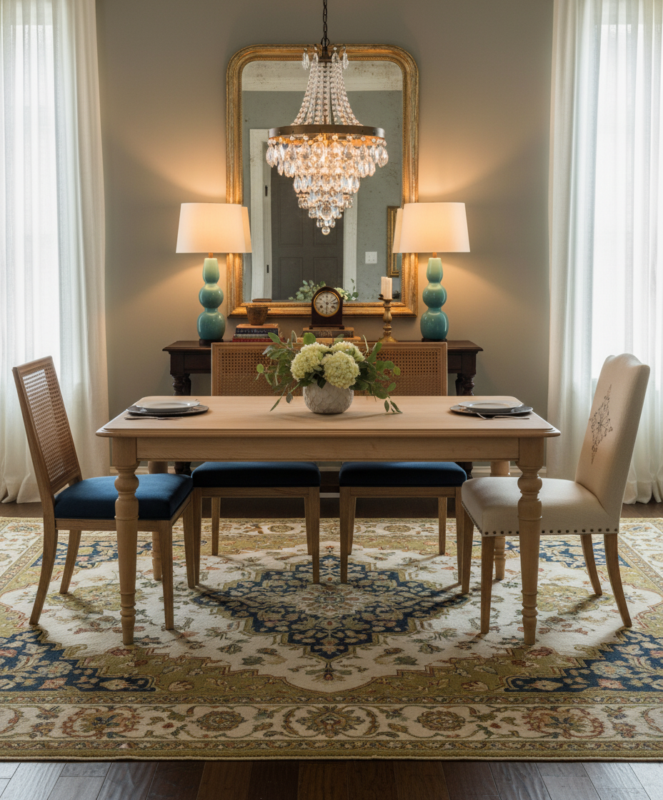 Mesa de comedor de madera Baiona