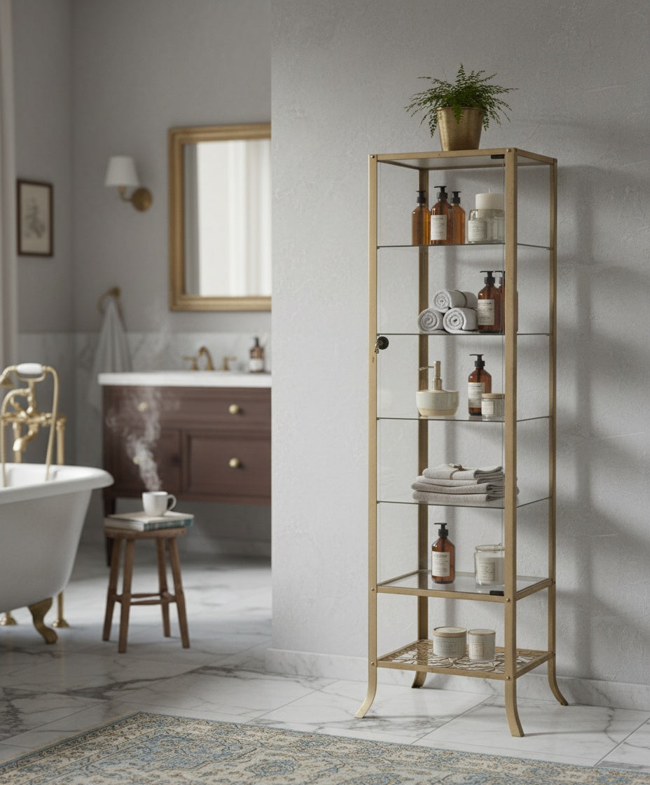 Vitrina alta de hierro