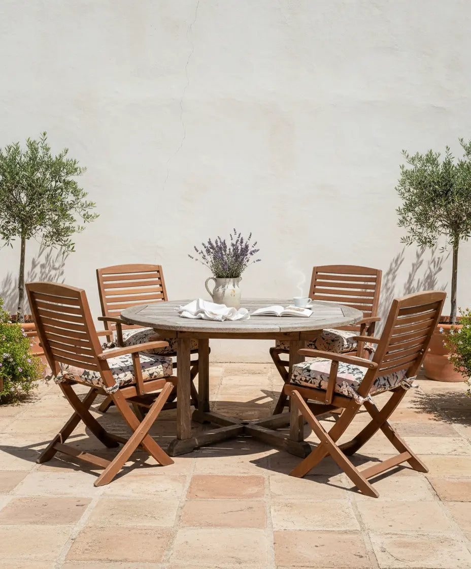 Conjunto de cuatro sillas plegables Garden Antique arte y decoracion