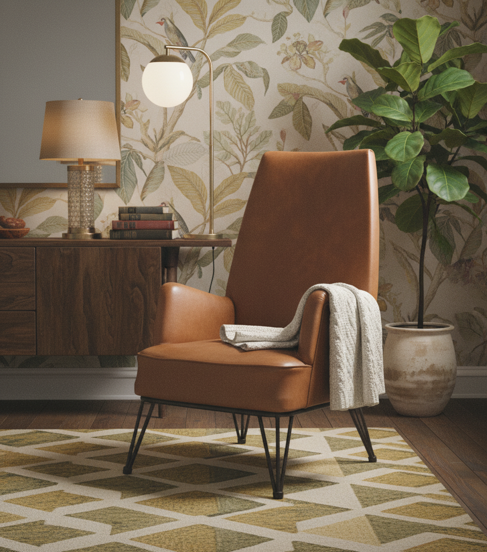 sillon antiguo de barco en piel