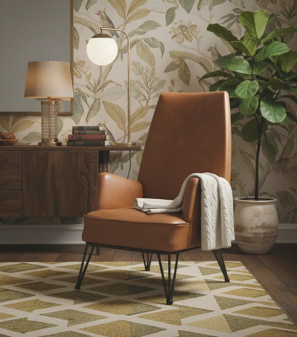 sillon antiguo de barco en piel